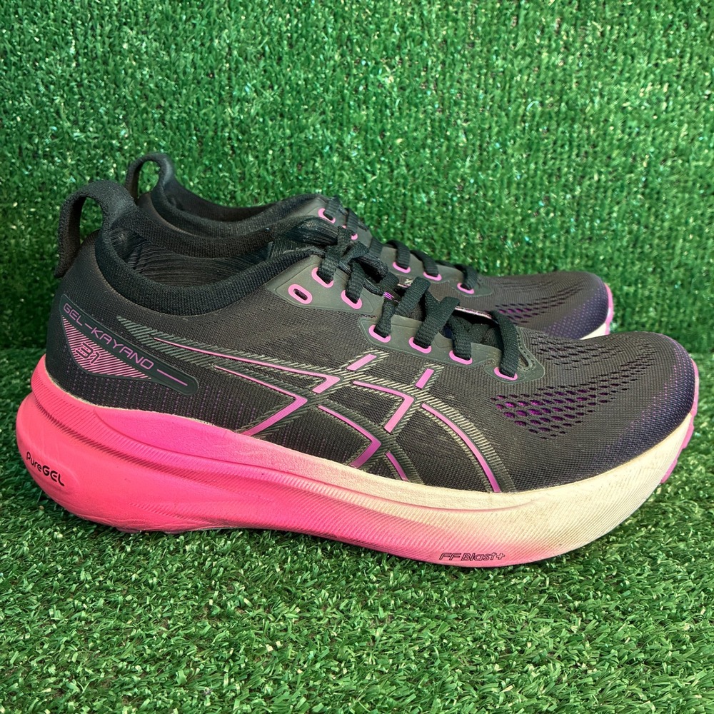 ASICS Gel-Kayano 31 4D Guidance System Running Sneakers Black Pink Womens Sz 7.5
